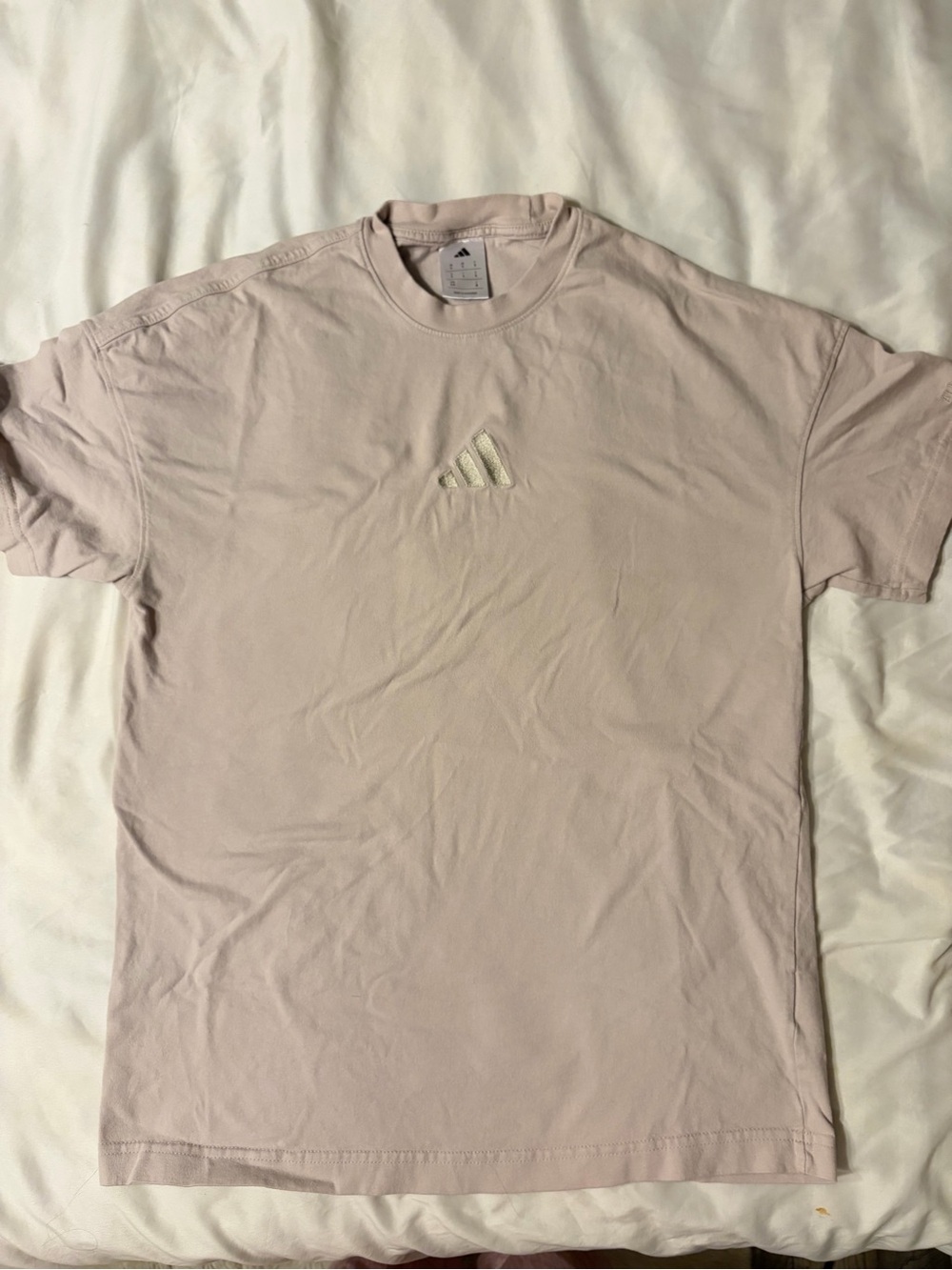 adidas Men’s Tan Logo Crew Neck Tee